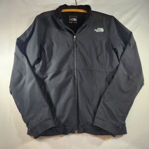North Face Jacket Womens Coat Large Black Softshell Fleece Lined Lightweight